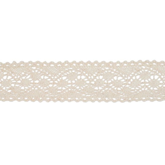 1.7" Scalloped Ivory Crochet Lace Trim by Celebrate It®